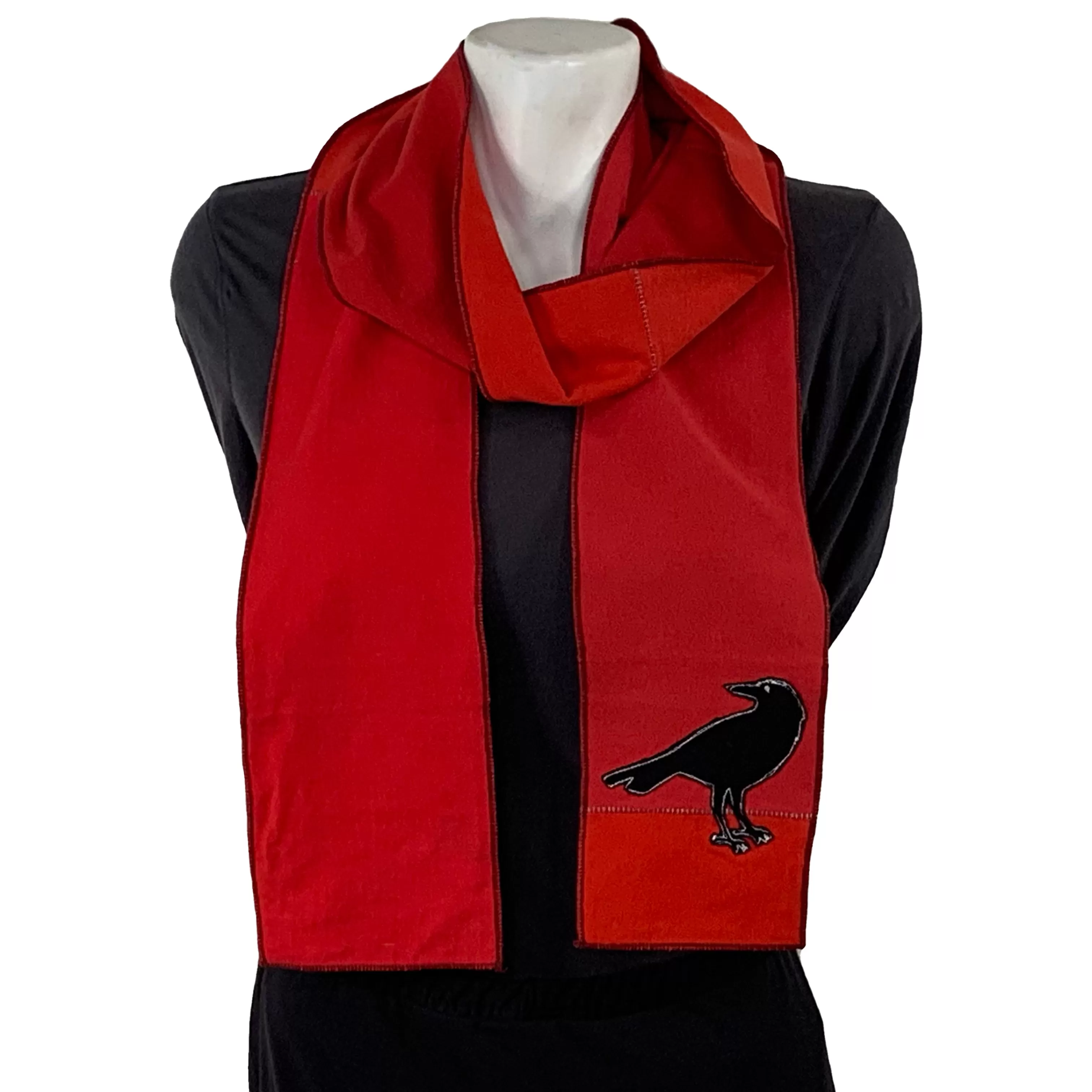 SardineClothing Applique Scarves-Applique Scarf- Crow