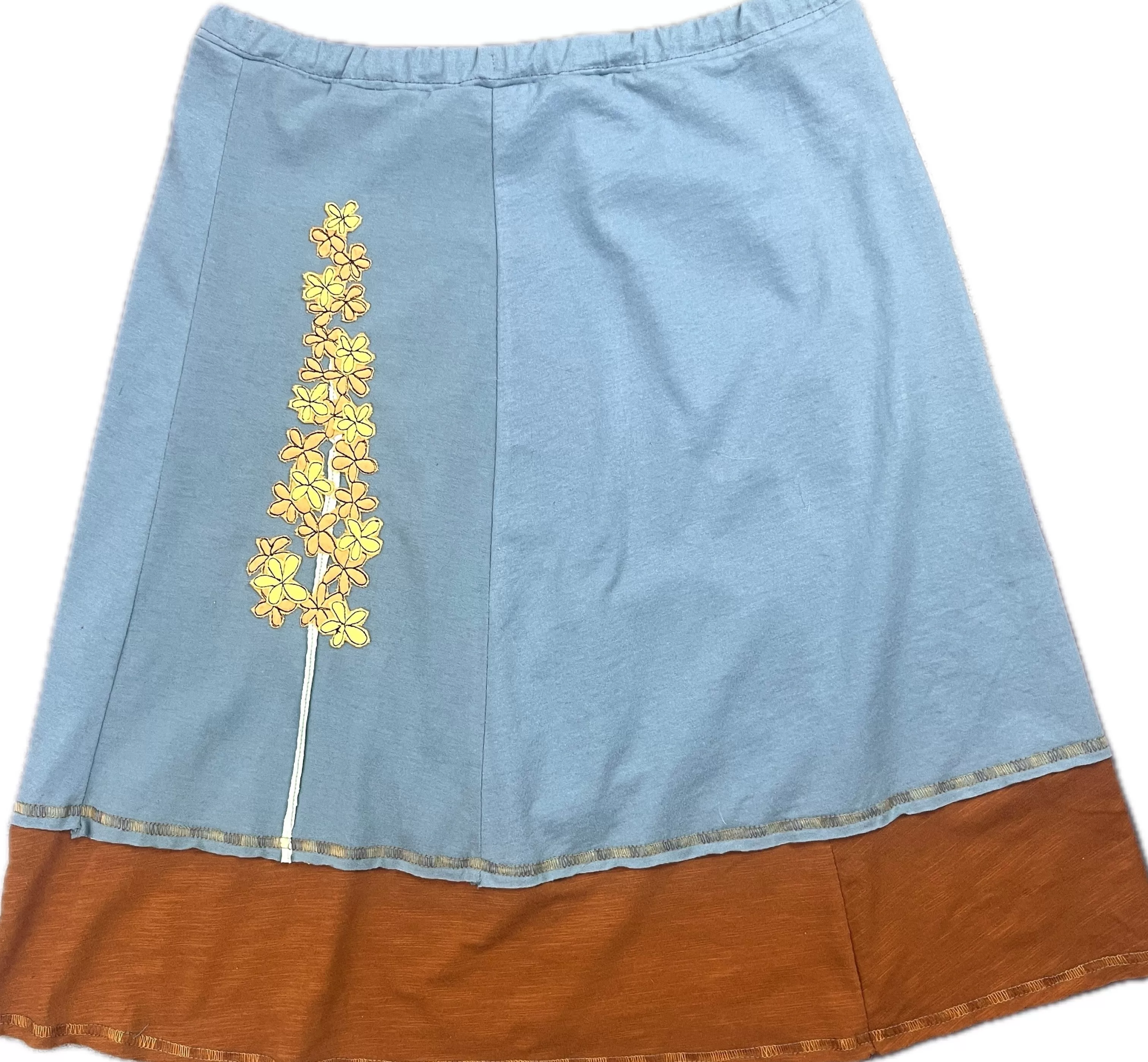 SardineClothing Big Flower Layered Skirt-Big Flower Layered Skirt-Golden Rod