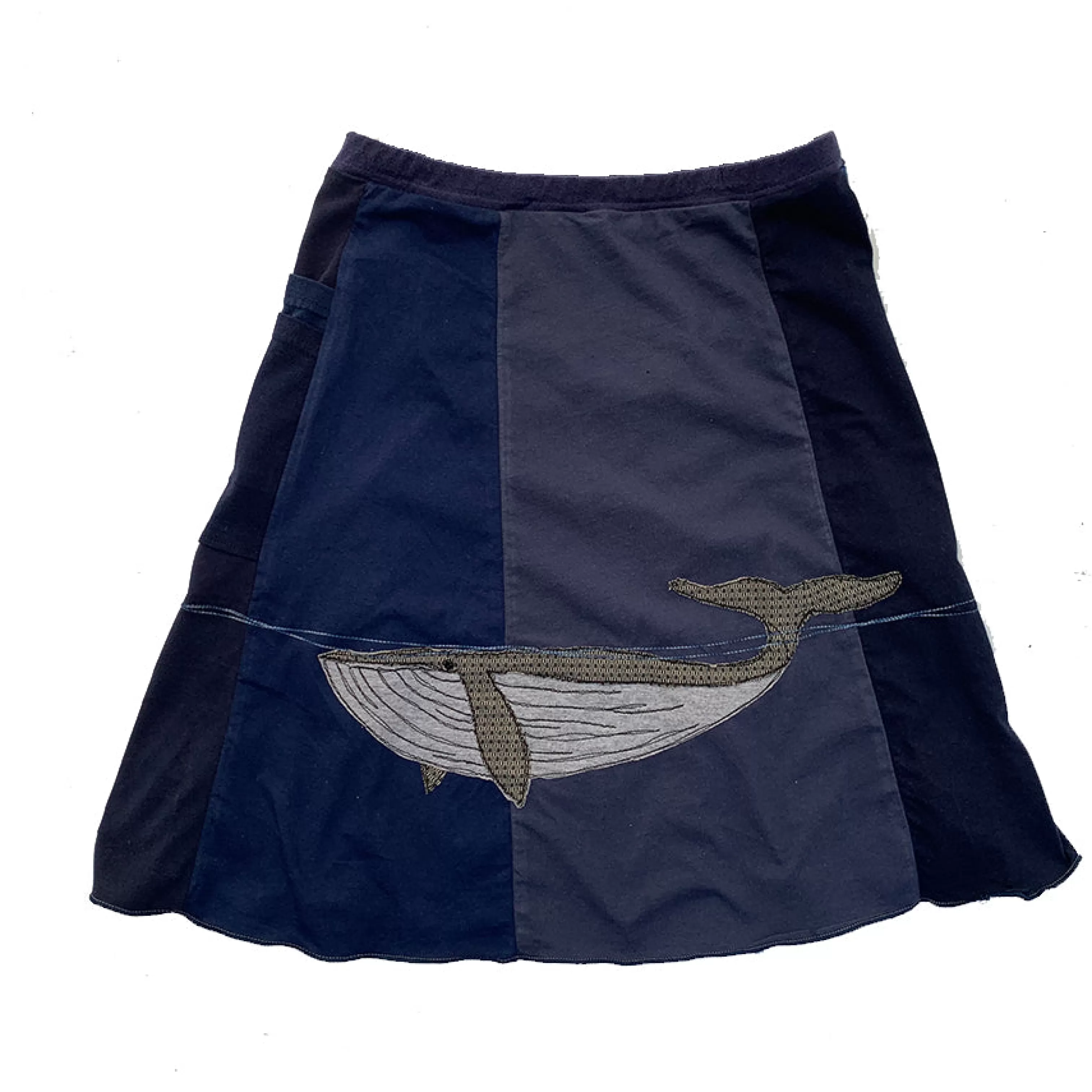 SardineClothing Classics-Classic Appliqué Skirt-Blue Whale Blues