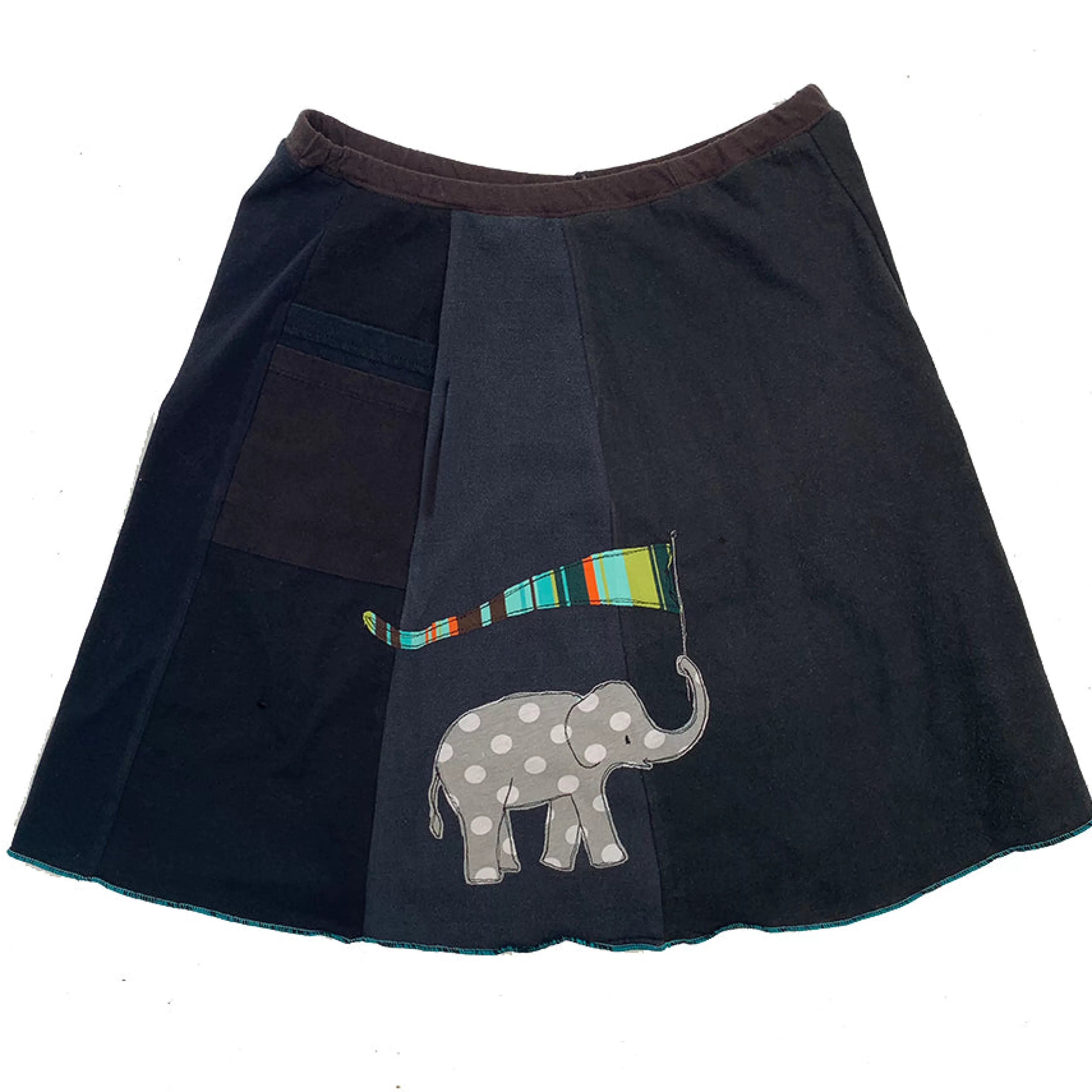 SardineClothing Classics-Classic Appliqué Skirt-Elephant Blacks