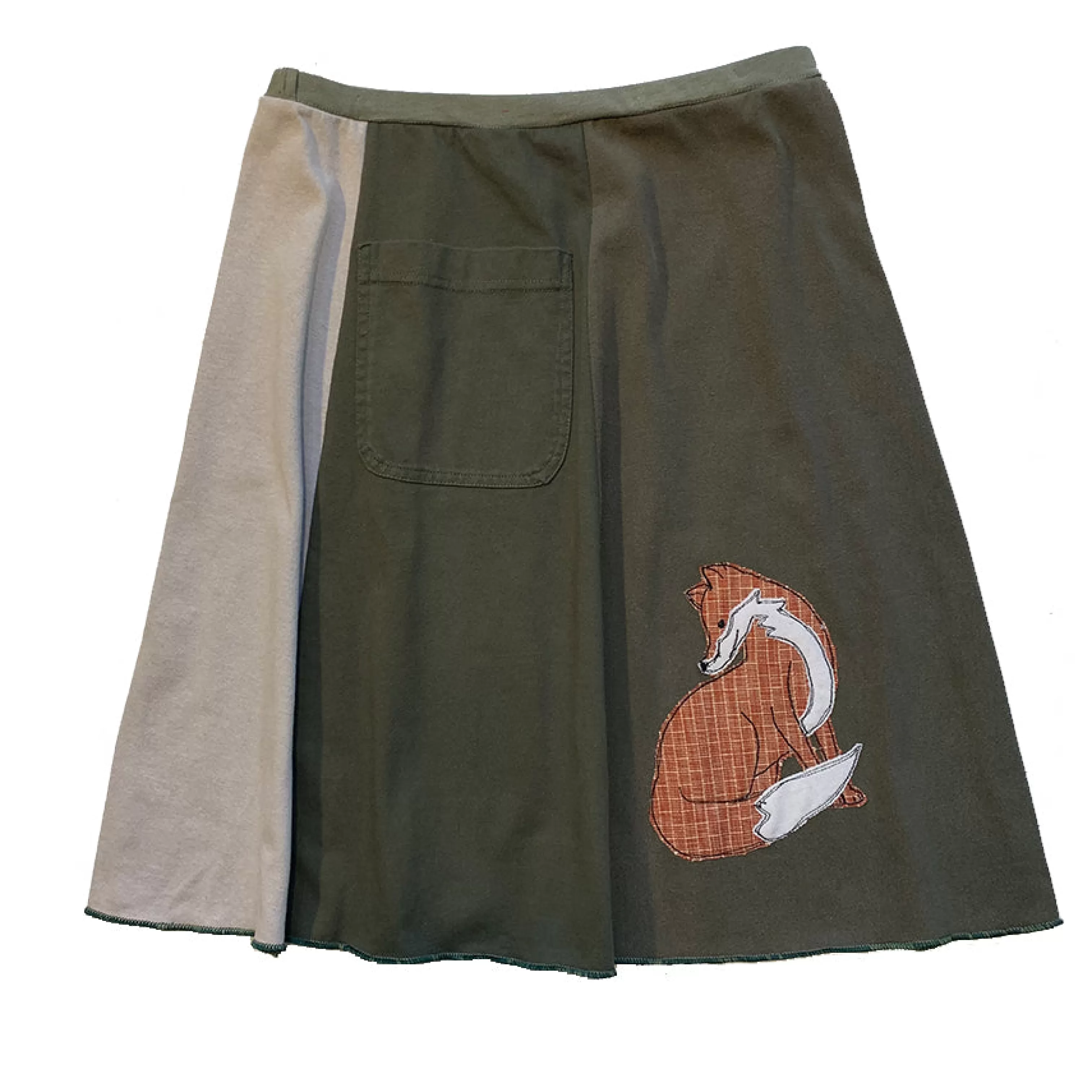 SardineClothing Classics-Classic Appliqué Skirt-Fox Olives