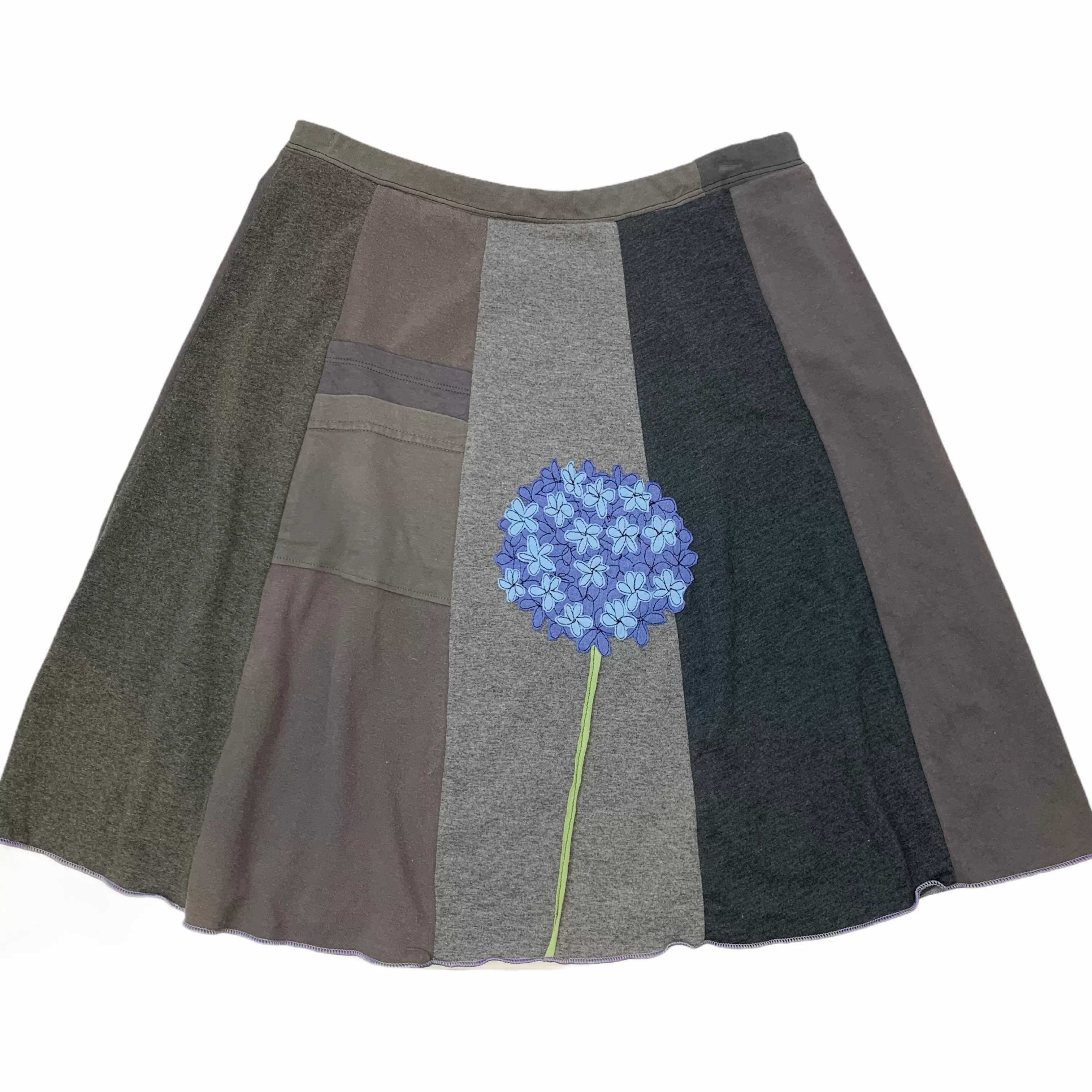 SardineClothing Classics-Classic Appliqué Skirt-Hydrangea Greys