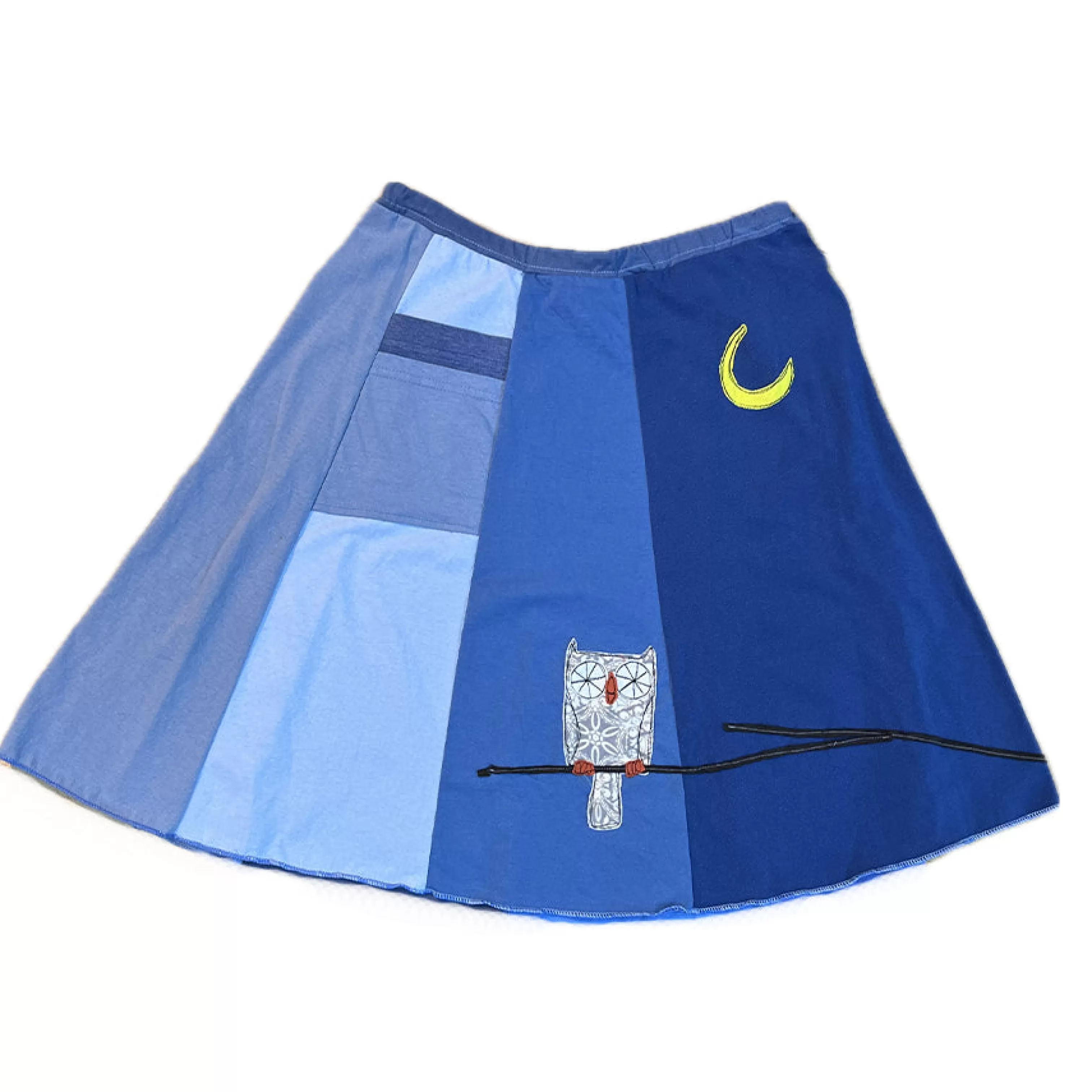 SardineClothing Classics-Classic Appliqué Skirt-Owl Blue