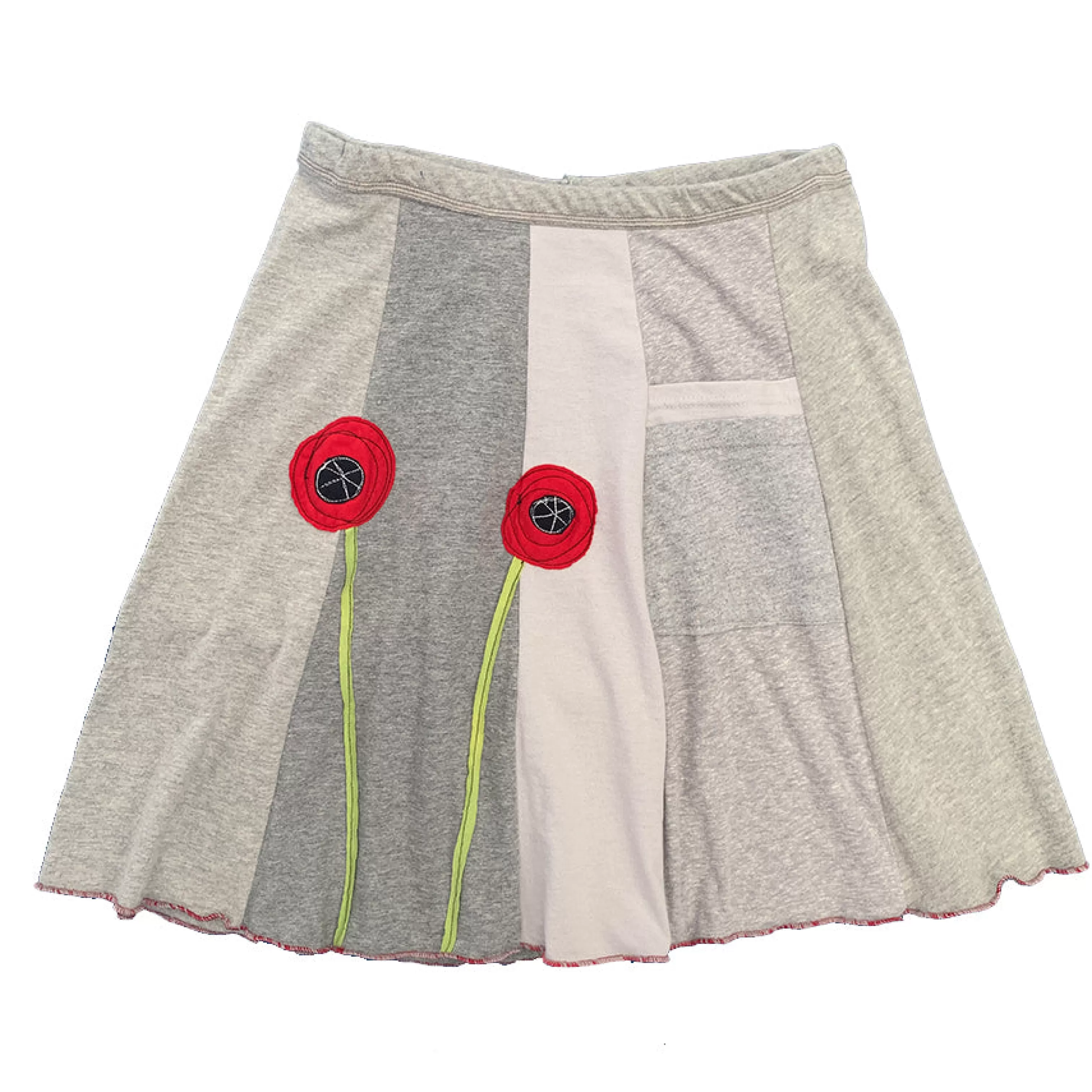 SardineClothing Classics-Classic Appliqué Skirt-Poppy Greys