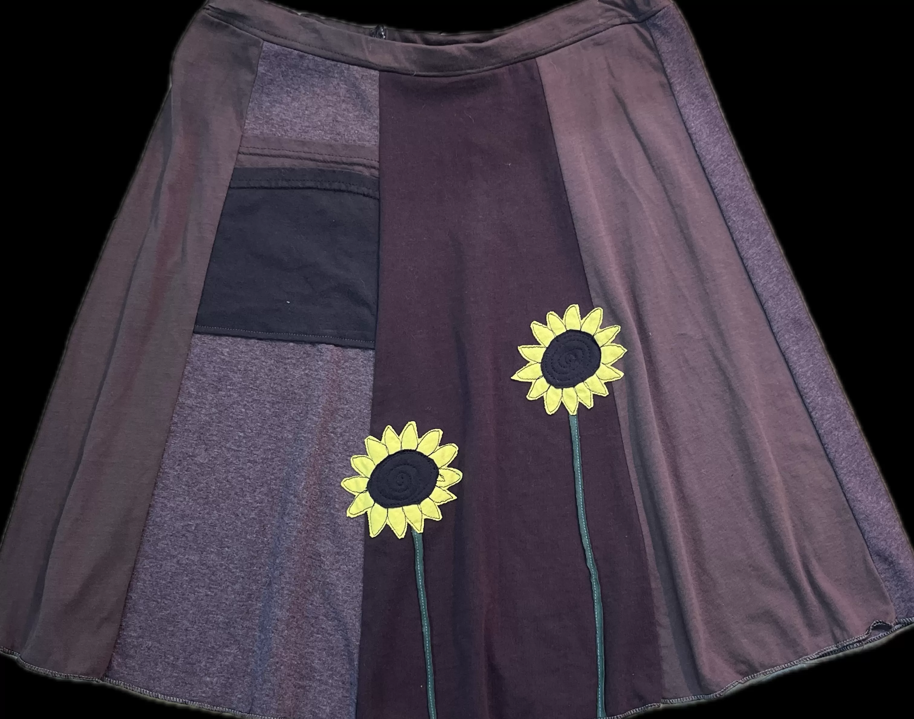 SardineClothing Classics-Classic Appliqué Skirt-Sunflower Browns