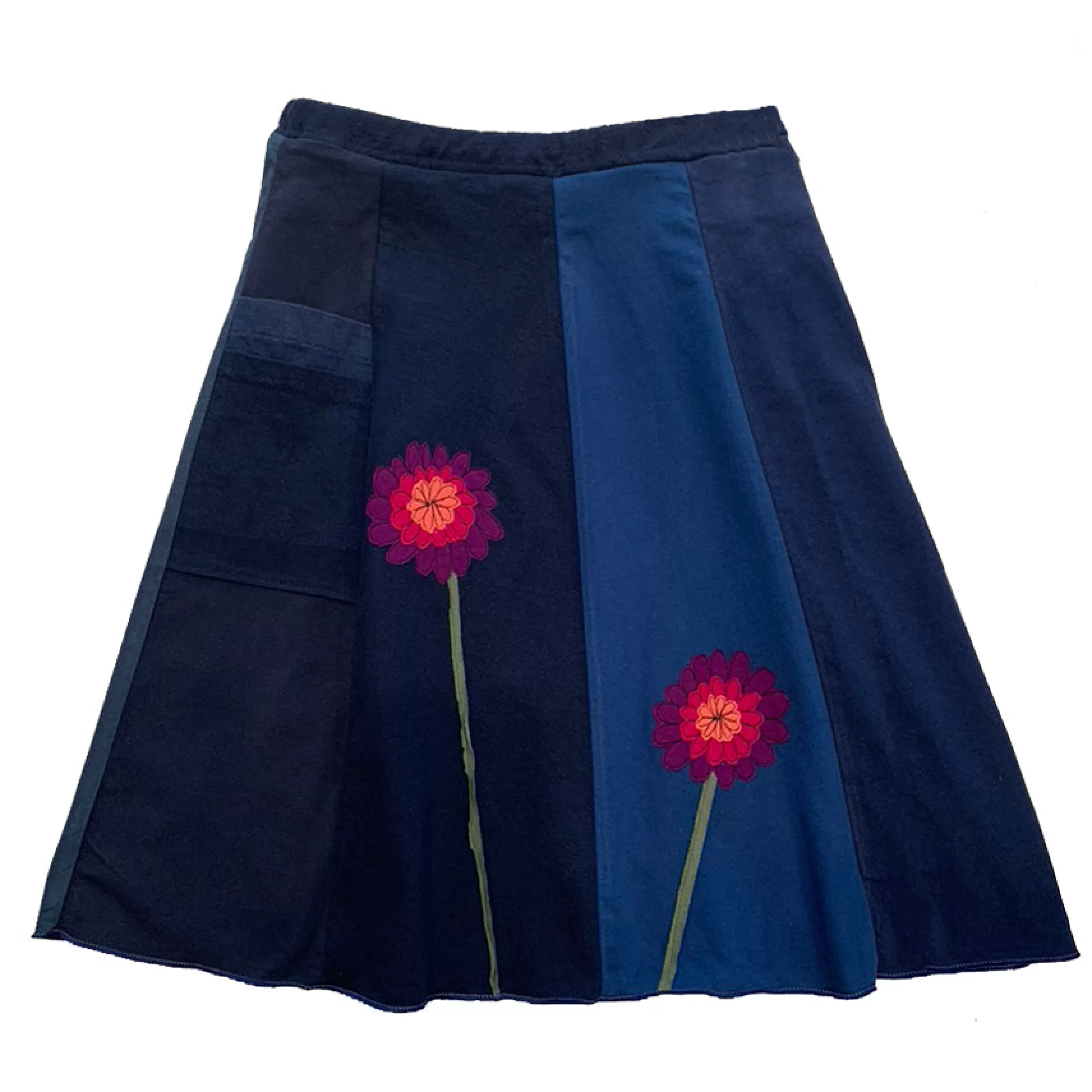 SardineClothing Classics-Classic Appliqué Skirt-Zinnia Blues