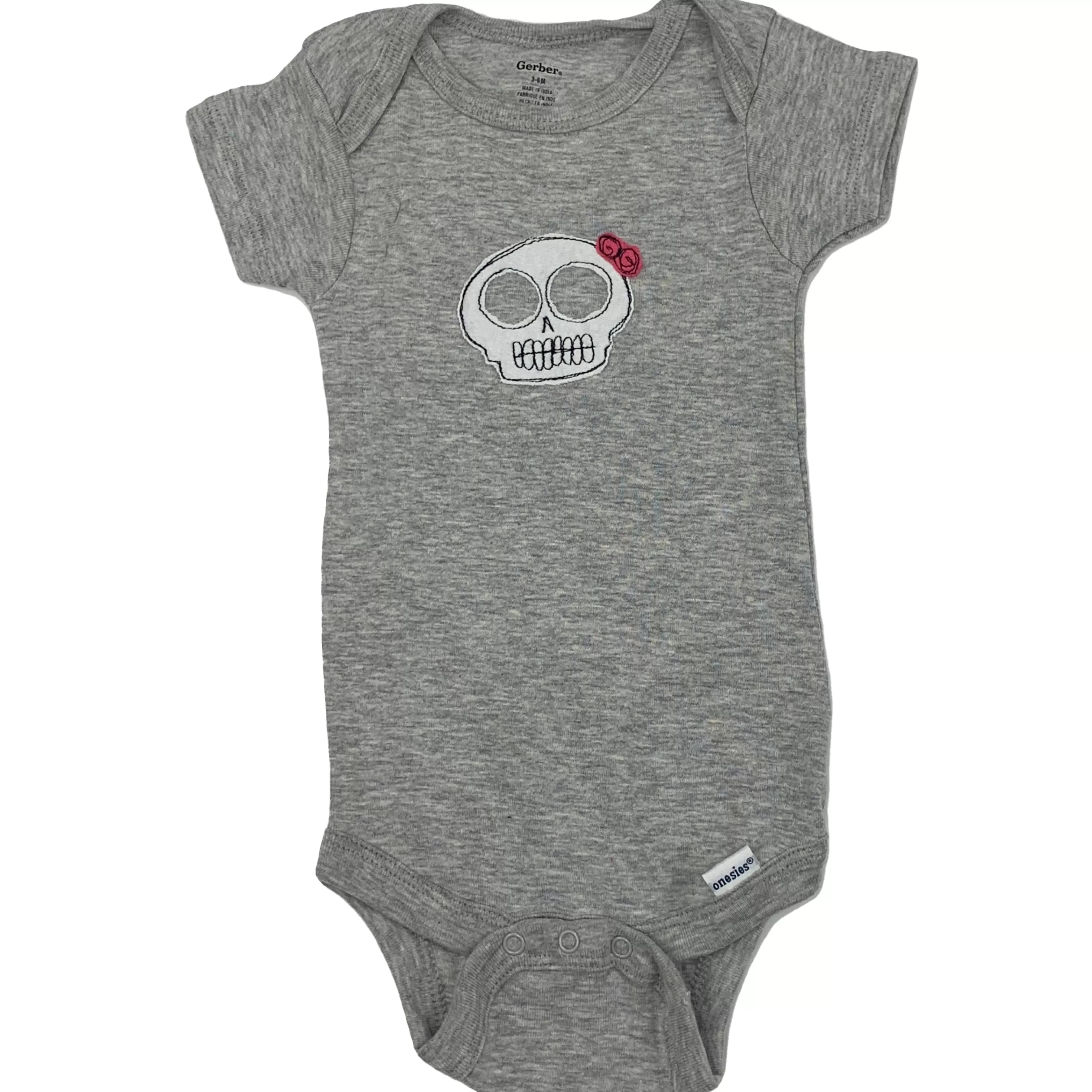 SardineClothing Onesies-Kids Onesie-Skull with Flower