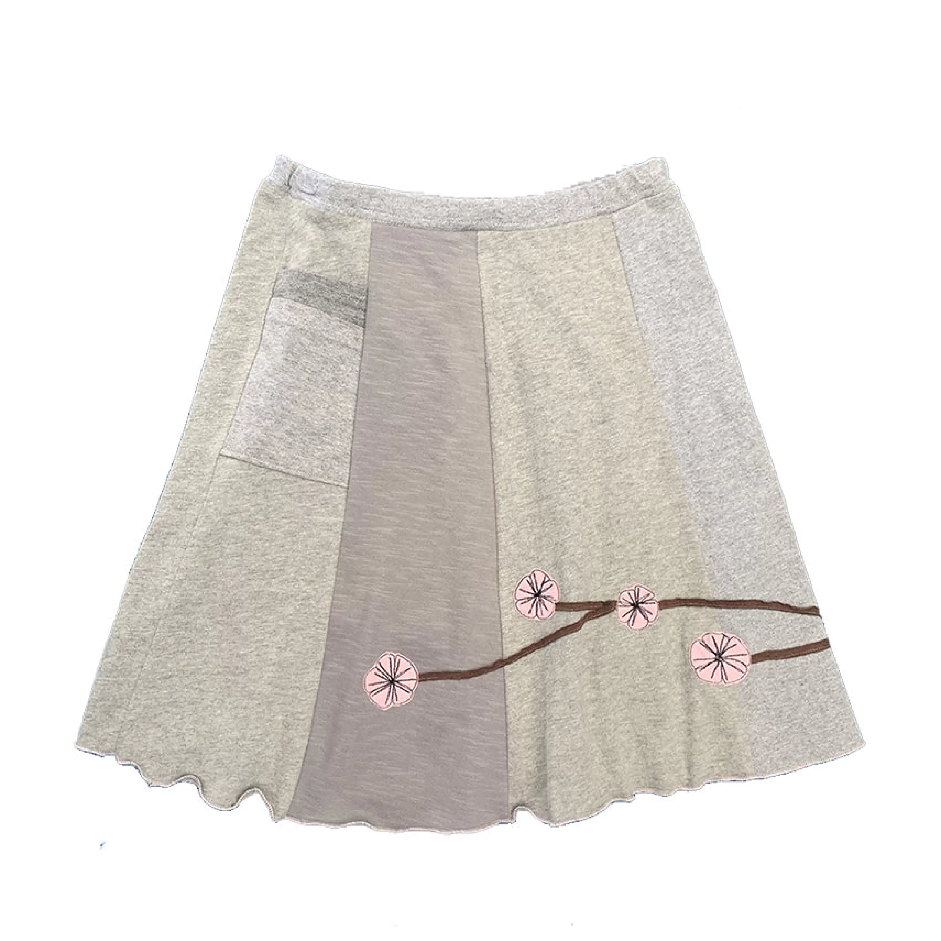 SardineClothing Skirts-Kids Skirt-Cherry Blossom Greys