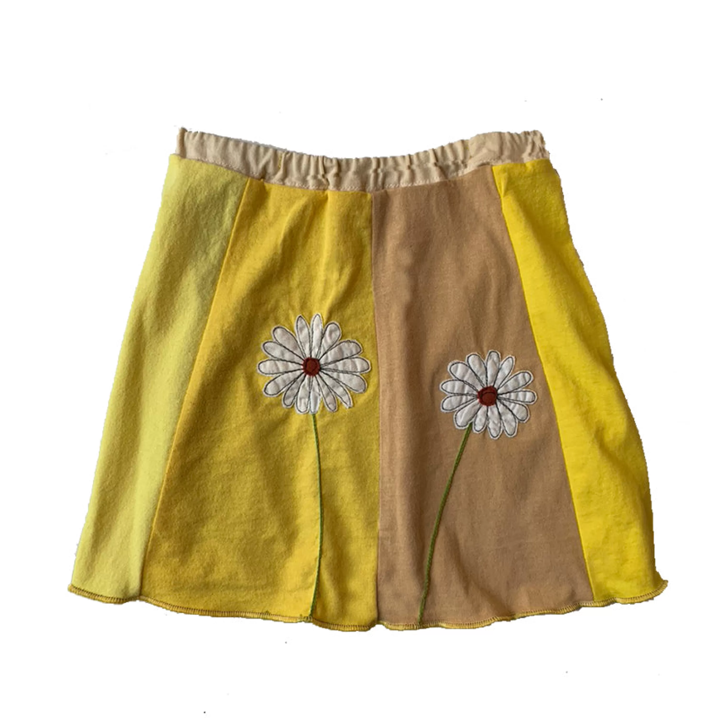 SardineClothing Skirts-Kids Skirt-White Daisy Yellows