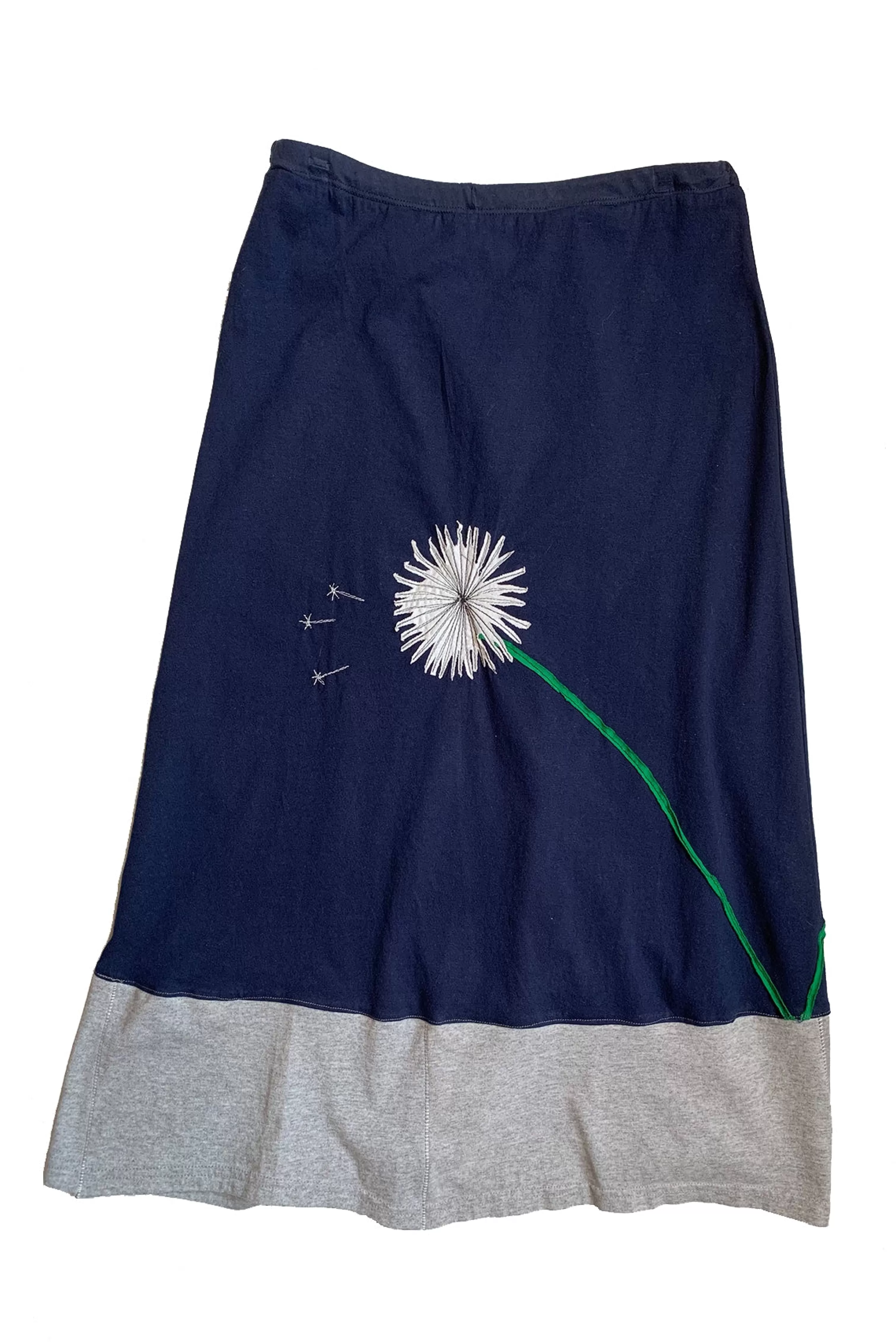 SardineClothing Longs-Long Skirt-Dandelion BluewithGreyTrim