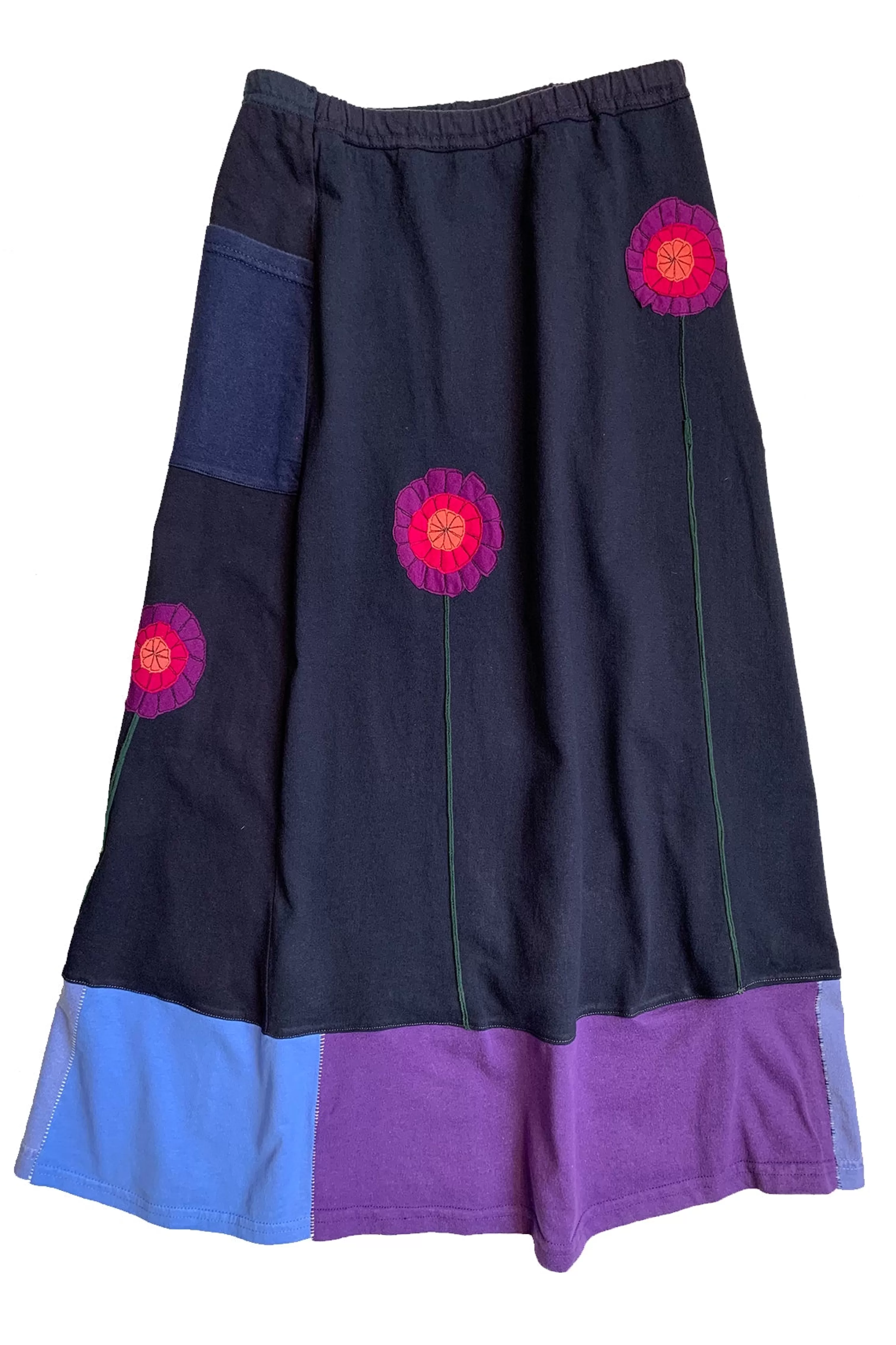 SardineClothing Longs-Long Skirt-Zinnia BluewithBlueorPurpleTriim