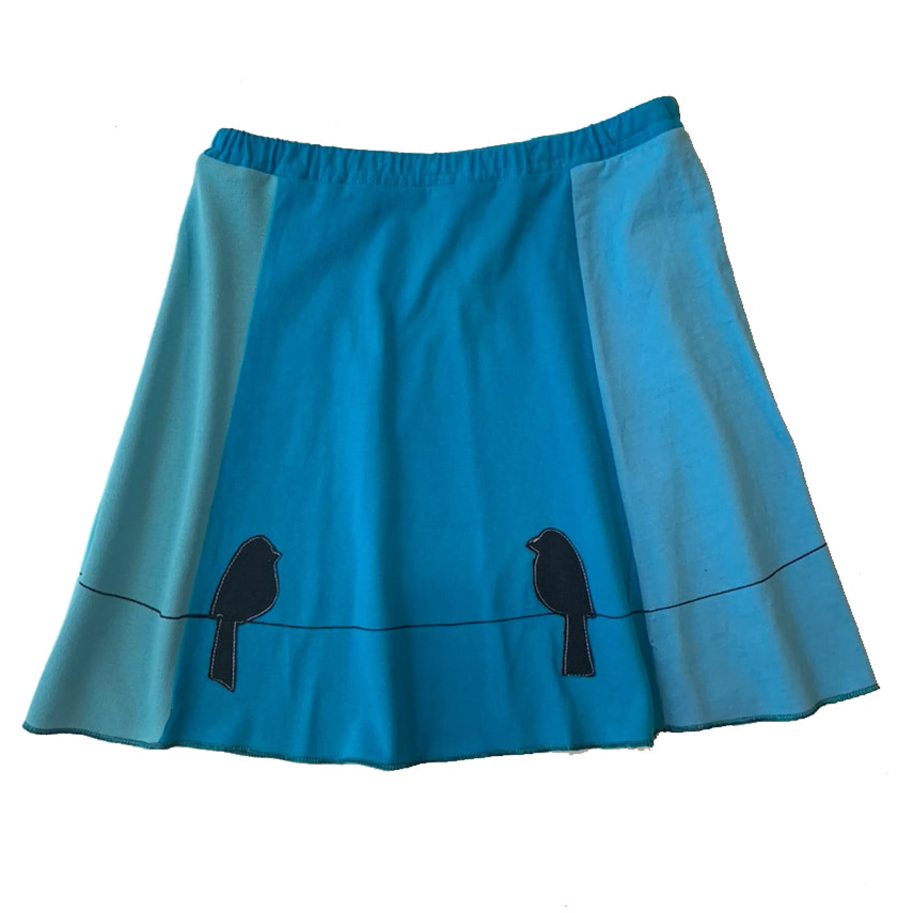 SardineClothing Minis-Mini Skirt-Birds on Wire OceanBlues