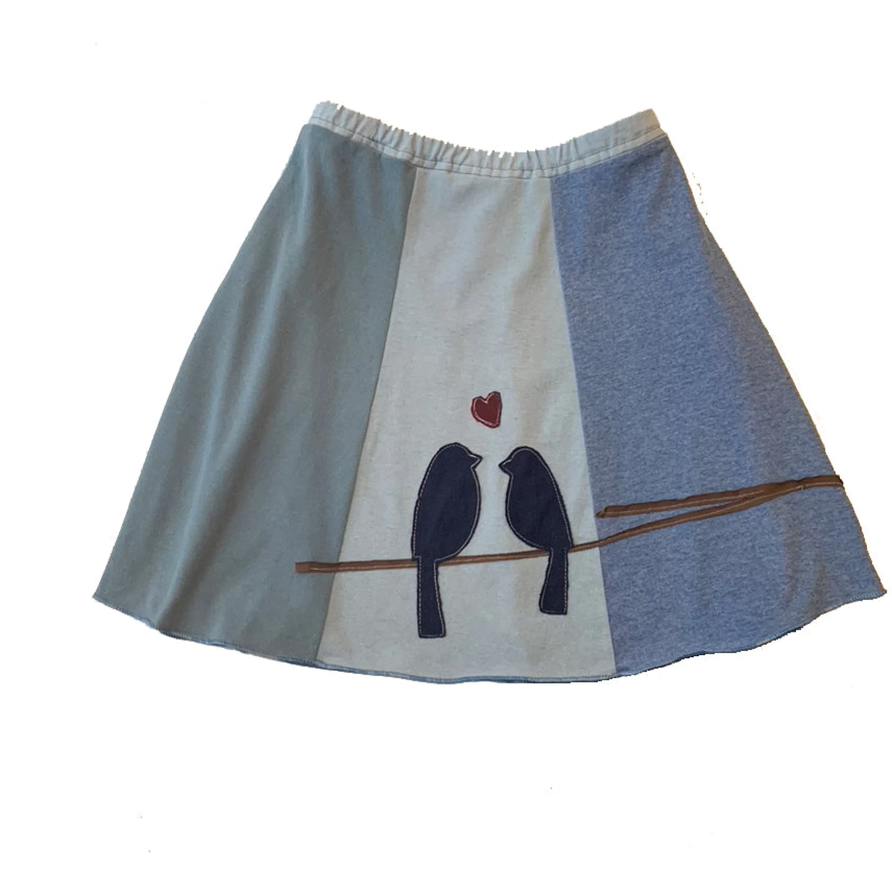 SardineClothing Minis-Mini Skirt-Love Birds Blues