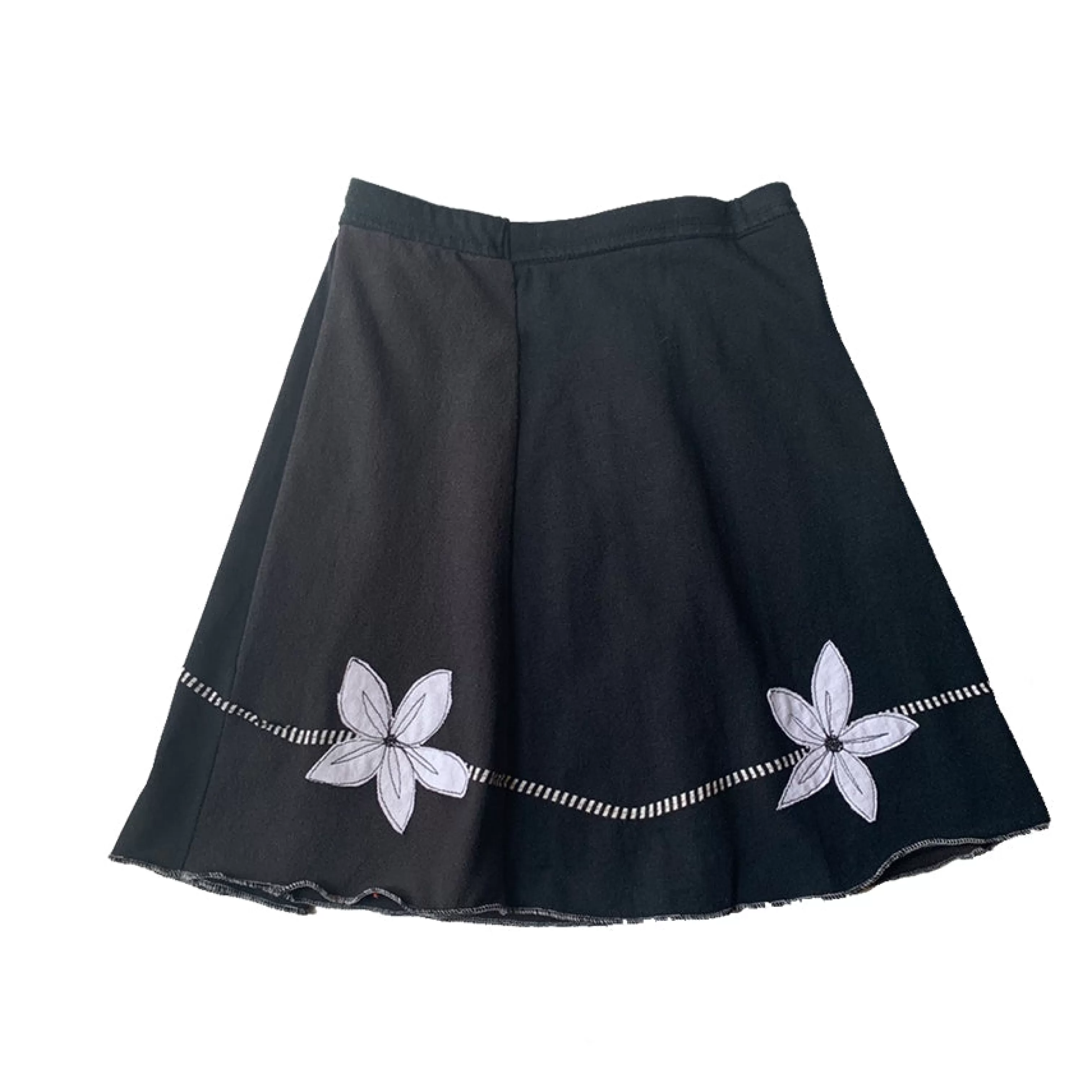 SardineClothing Minis-Mini Skirt-White Daisy Blacks