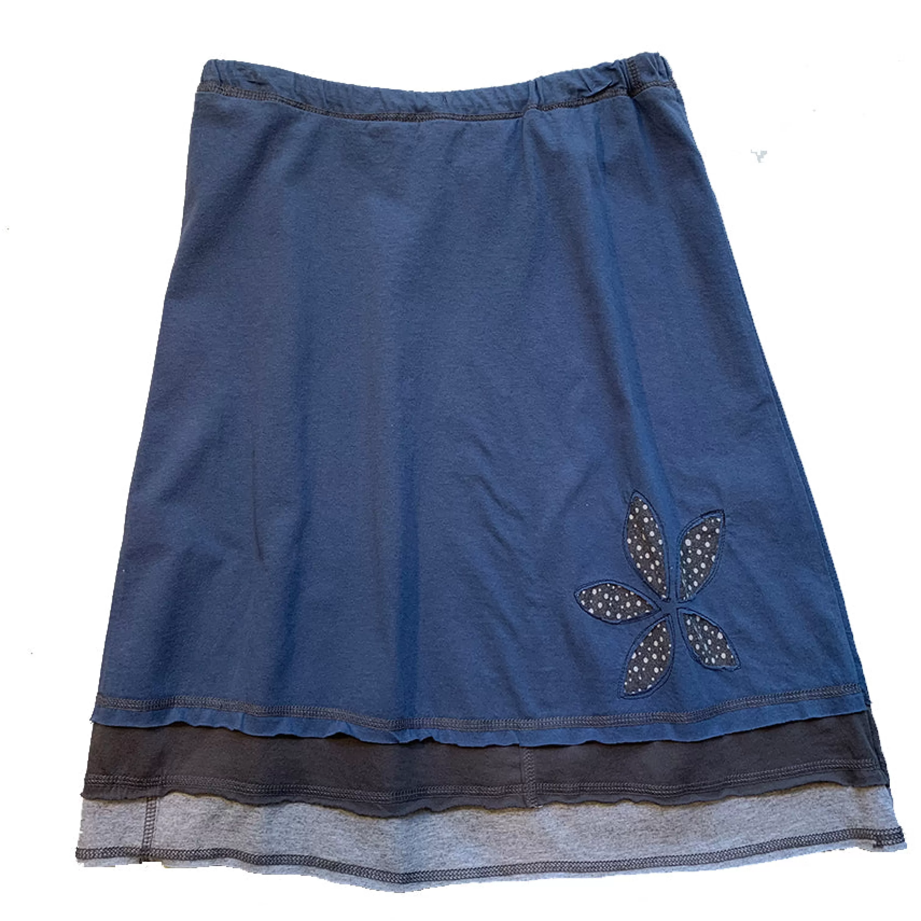 SardineClothing Layered Appliqué-Three Layer Appliqué Skirt- Blue