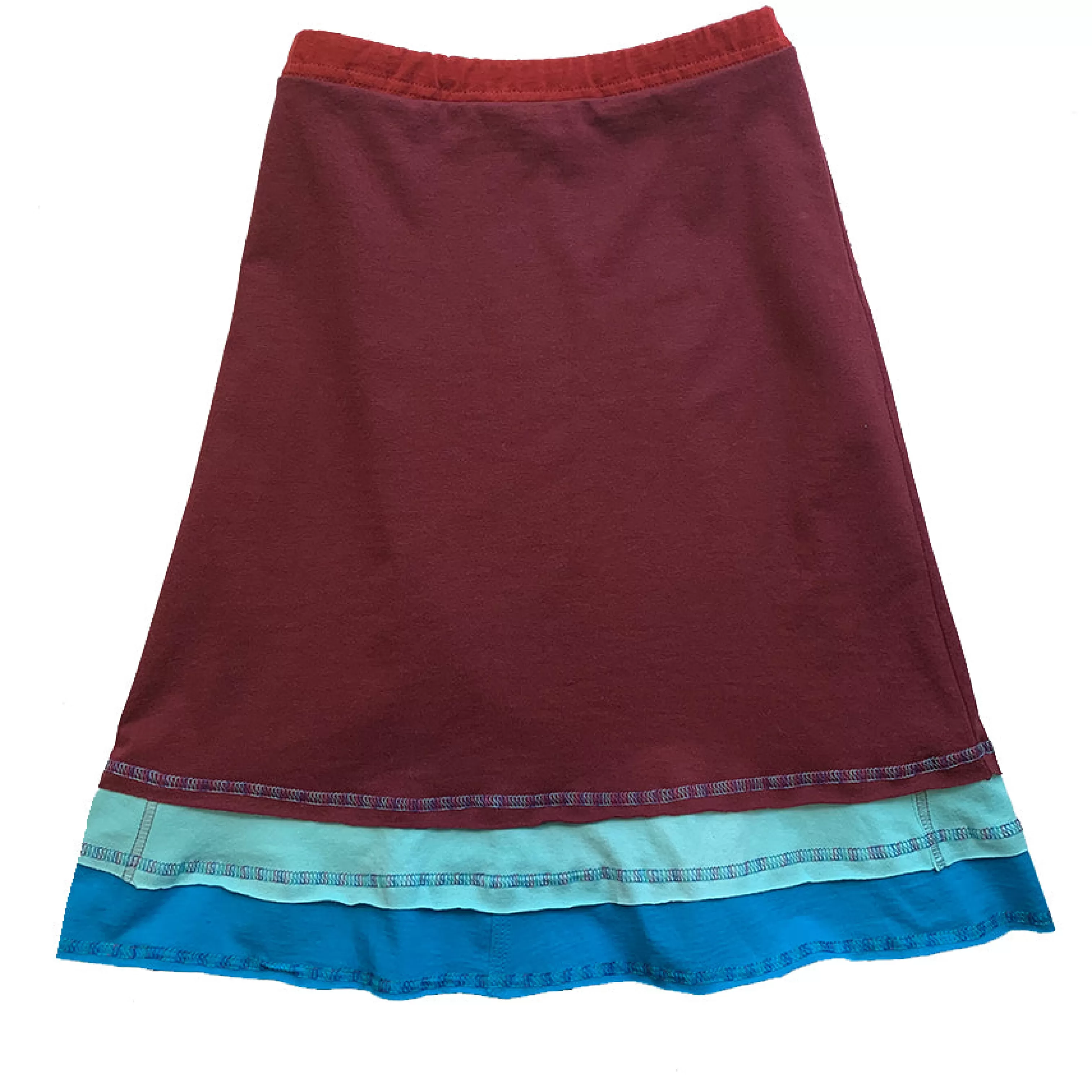 SardineClothing Layered-Three Layer Skirt- Maroon